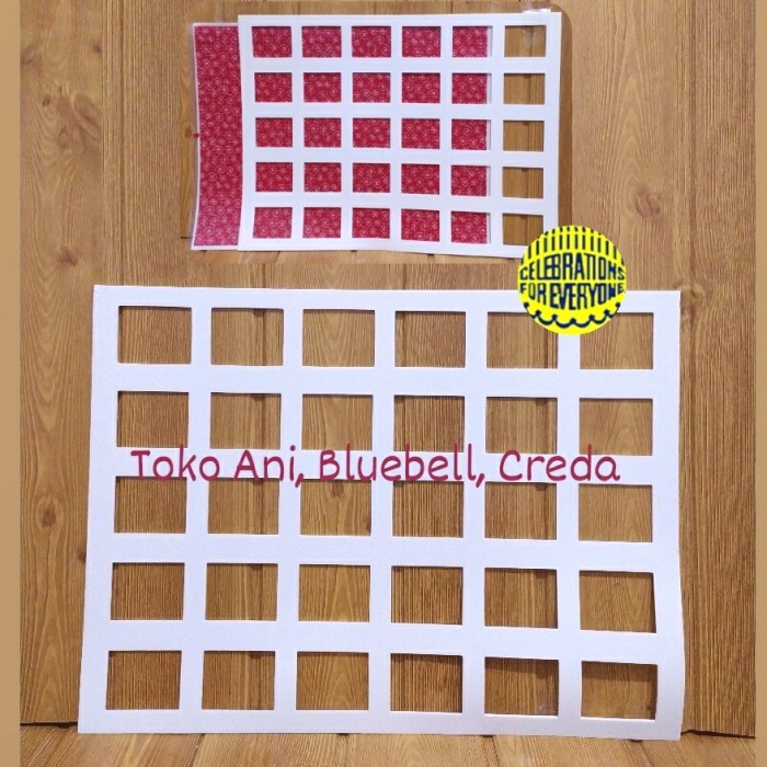 

TERBARU Stencil Mat For Chocolate : Rectangle , 4 x 5 cm , 30 cavity