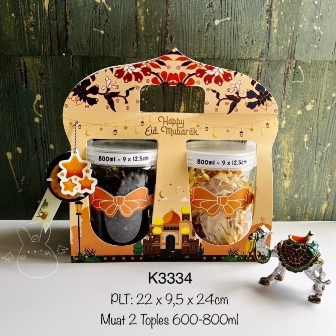

] Kotak Box Kue Lebaran K3334 utk Toples Kue Kering Nastar Cookies Hampers Idul Fitri Eid
