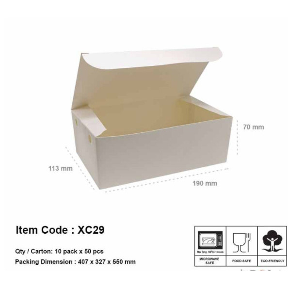 Snack Box/ Dus Kue Putih/ Box Kue Putih Polos