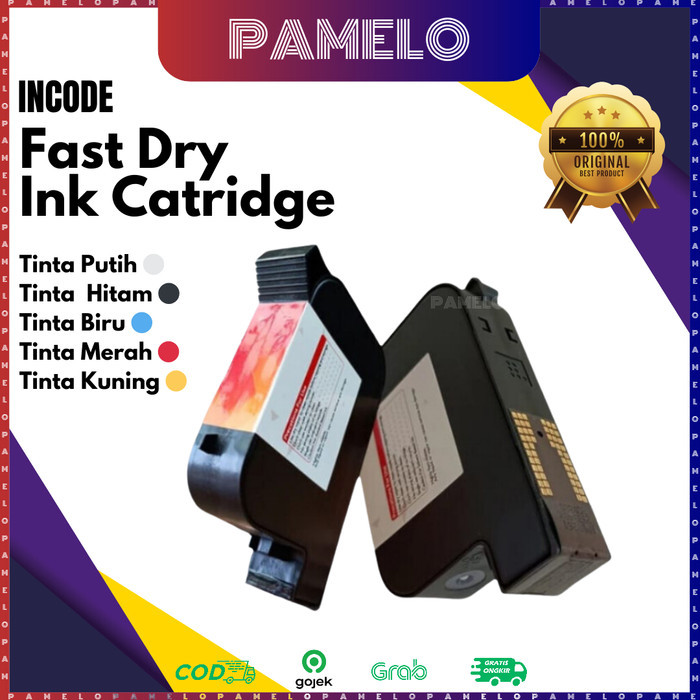 

Catridge Solvent 42ml Printer Inkjet Hendheld Tinta Warna Hitam/Putih