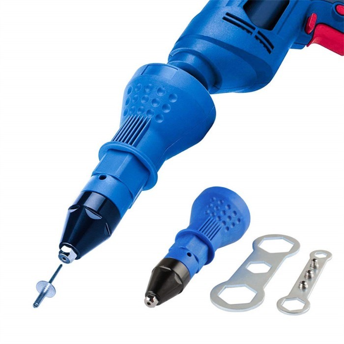 Alat Tang Rivet Rivet Alat Konektor Adaptor Mata Bor Bonus Paku Rivet