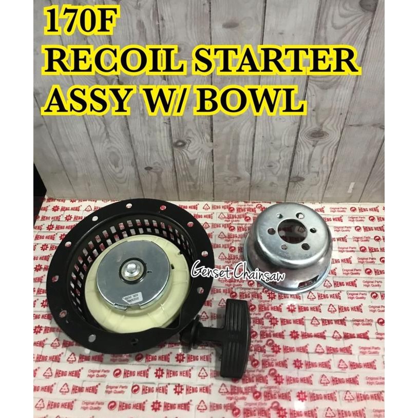 170F Recoil Starter Assy W Bowl Mesin Diesel Tarikan Cap Engkol 170 F