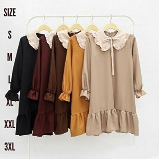 daisy tunik - dress anak 1-12 tahun - midi dress - bahan shakilla