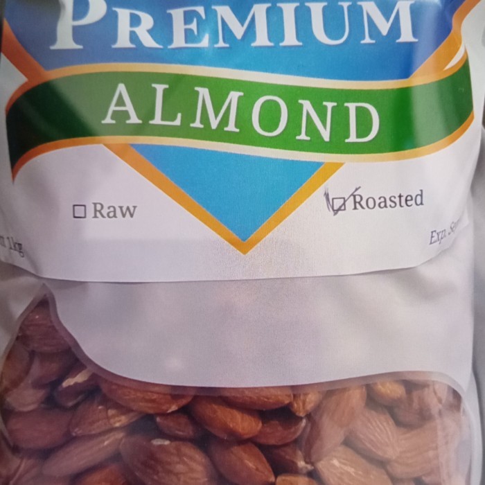 

BARANG TERLARIS Premium Almond California Roasted kemasan 1kg