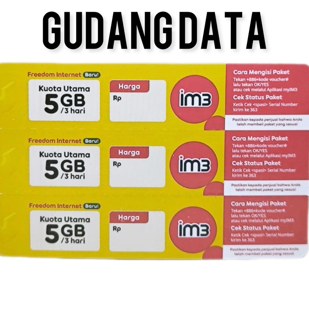 Voucher Indosat Freedom Internet 5GB 3Hari