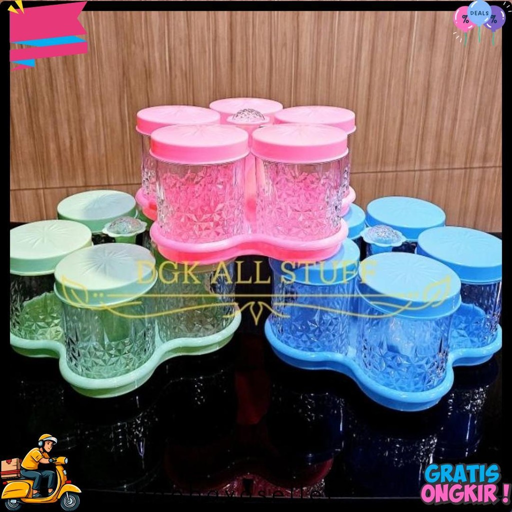 Toples Stoples Tonam Topnam Tempat Wadah Nampan Alas Set Kue Kering Nastar Lebaran Ramadhan Ramadan 
