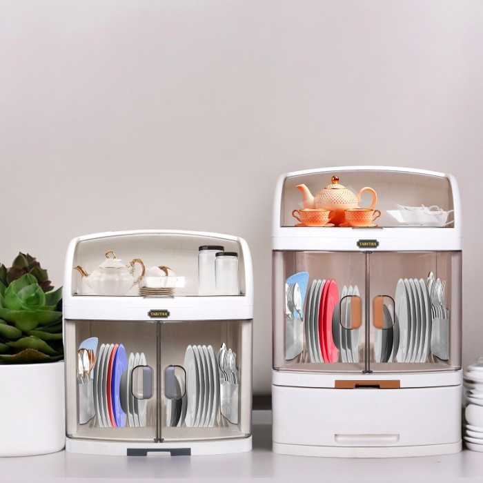 Rak Piring Plastik Tertutup Tabita Susun 2 3