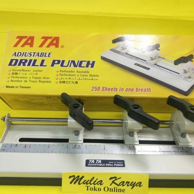 

Terlaris DRILL PUNCH TATA P3 3 LUBANG 3 HOLE PELUBANG PEMBOLONG KERTAS SALE