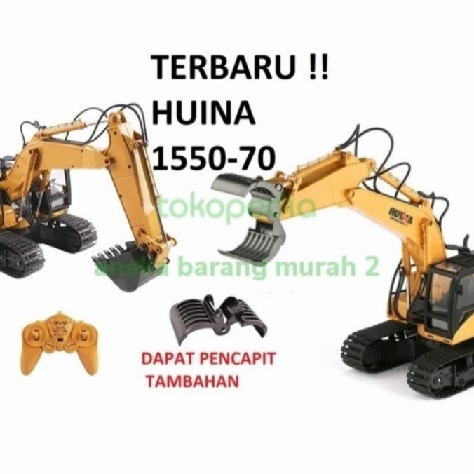 Promo mainan remot control RC Excavator HuiNa Toys1550 15Channel 2.4Ghz 1/12 COD