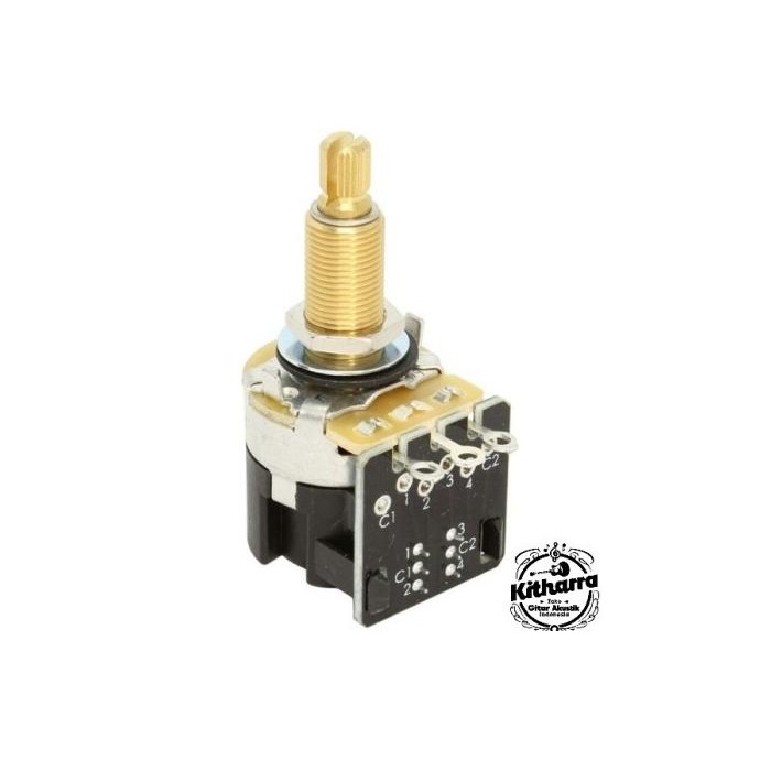CTS PUSH-PULL DPDT POT SPLIT SHAFT 500k AUDIO TAPER