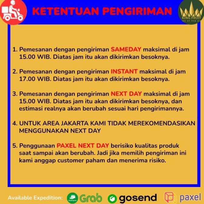 

Murah King Fruit Christmas Package Isi 2Pcs Super Montong + Parcel Box