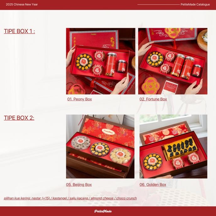 

Promo Beijing Box - 3 Set Of Cookies - Kue Kering Imlek - Hampers Kue Kering Cny 2025