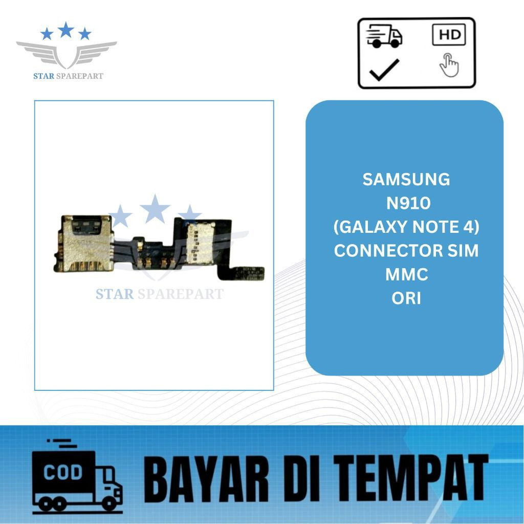 FLEXIBEL SAMSUNG N910 + CONNECTOR SIM + MMC ORI (GALAXY NOTE 4)