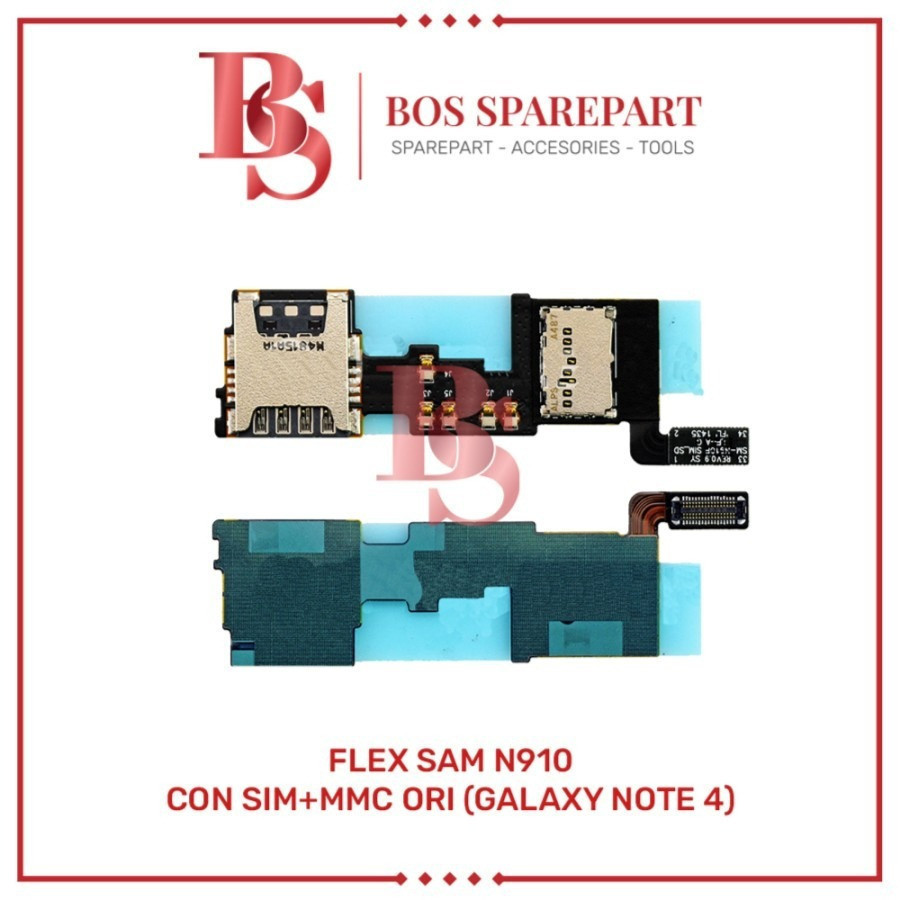 FLEXIBEL SAMSUNG N910 + CONNECTOR SIM + MMC ORI (GALAXY NOTE 4)