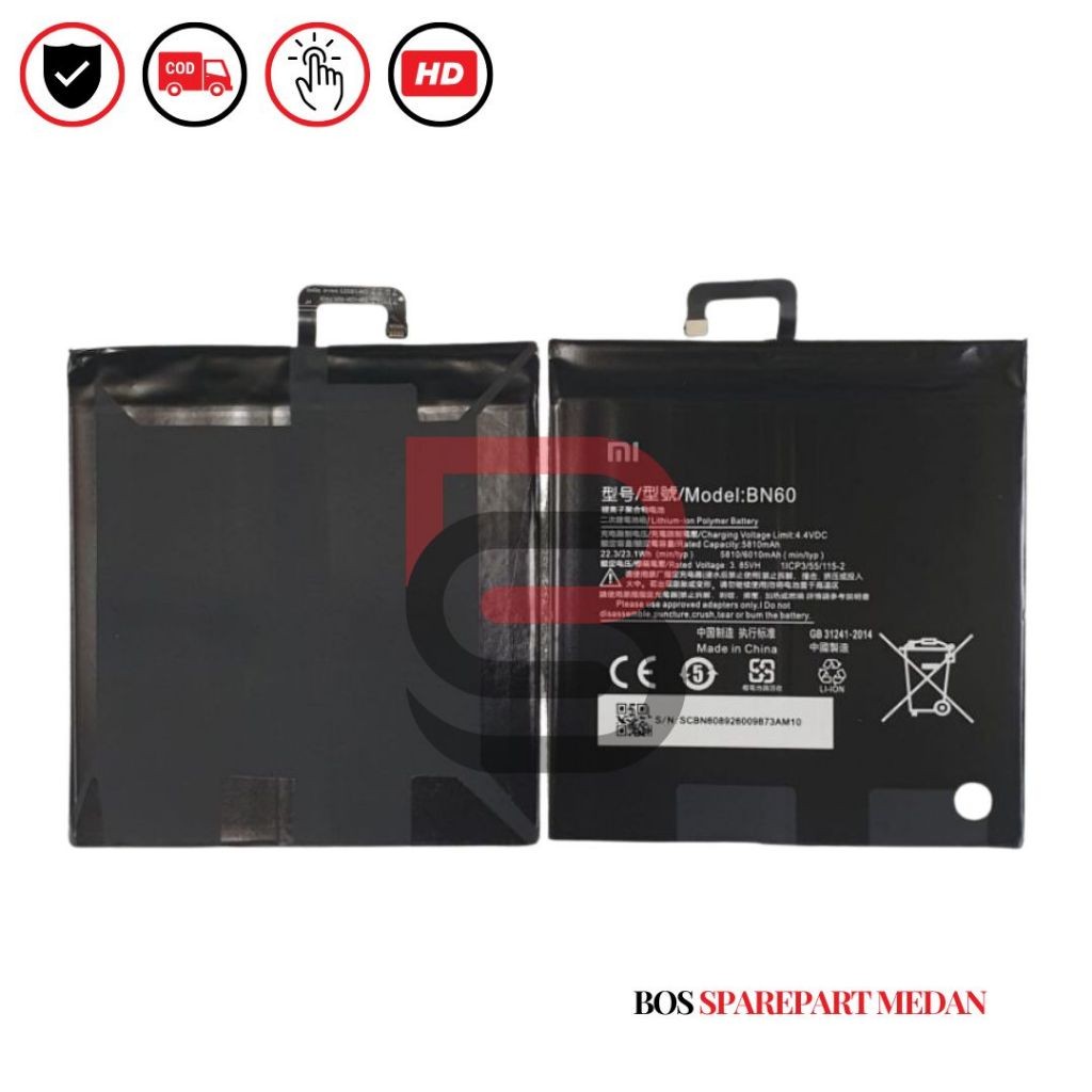BATTERAI XIAOMI BN60 / MI PAD 4 / BATRE / BATTERE / BATTERY