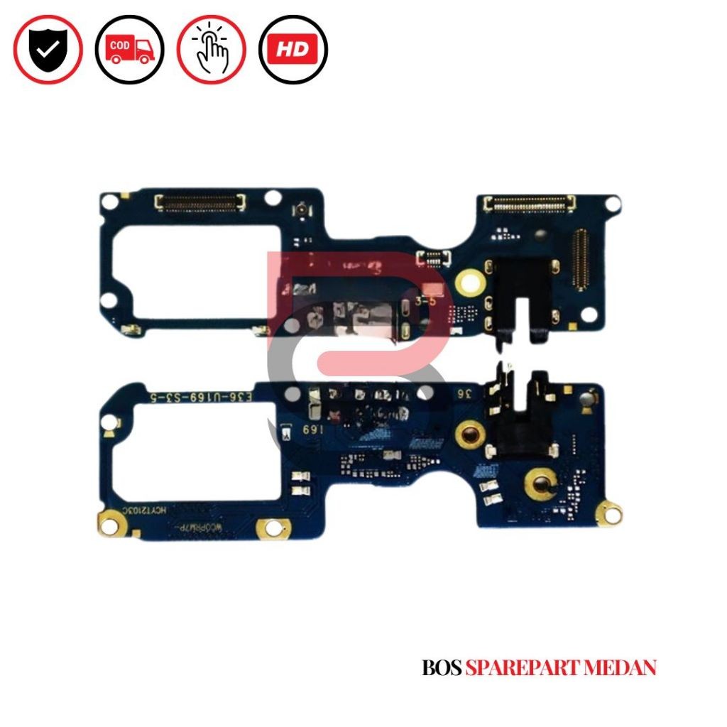 FLEXIBEL REALME 7 PRO + CONNECTOR CHARGER + CONNECTOR HANDSFREE + MIC ORI