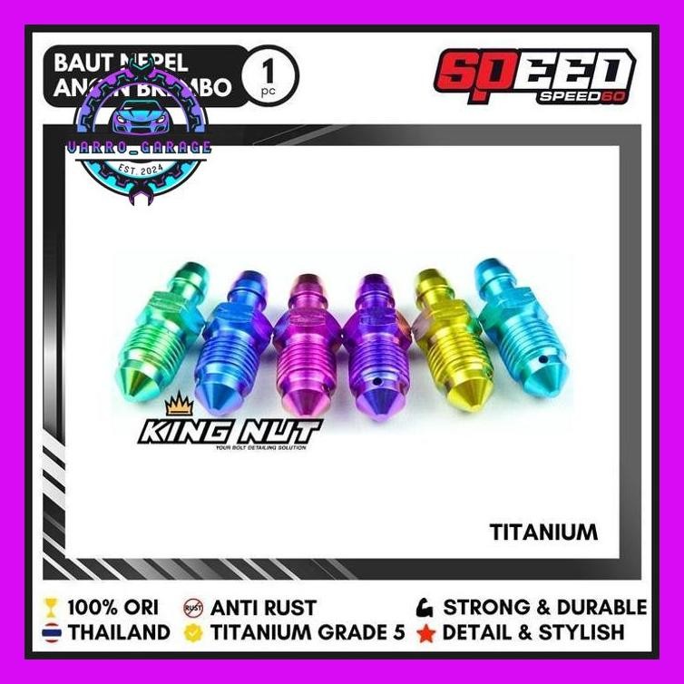 BAUT TITANIUM NEPEL ANGIN MASTER REM RCB KTC GRADE 5 KING NUT