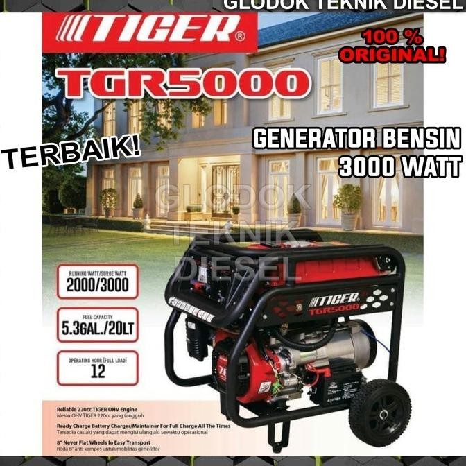 Genset 3000 Watt Generator Listrik 3000Watt Bensin Portable - Gojek
