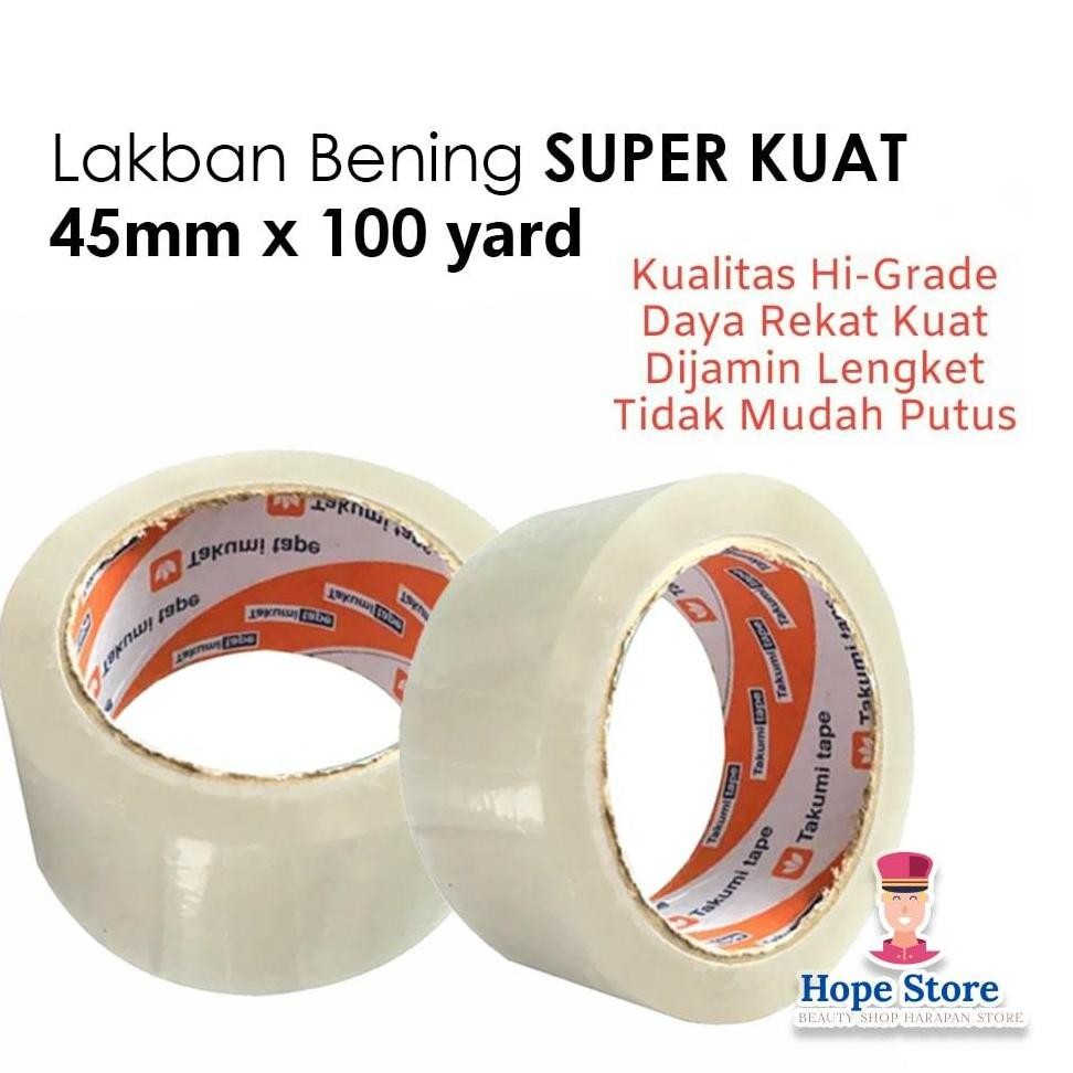 

Lakban Super Kuat 1 Roll - Lakban Bening 45mm x 100 yard Termurah