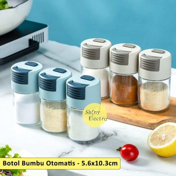 

tempat botol bumbu kaca otomatis garam / lada / bubuk / kecap / minyak termurah