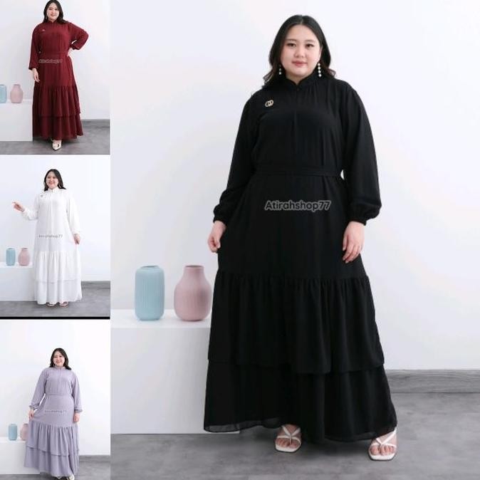 gamis wanita jumbo ceruty polos busui Ld130 Ld140 RM25 Terlaris