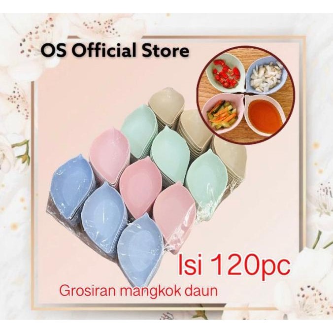 

os 120pc grosiran mangkok daun tempat sambal kecap high quality termurah