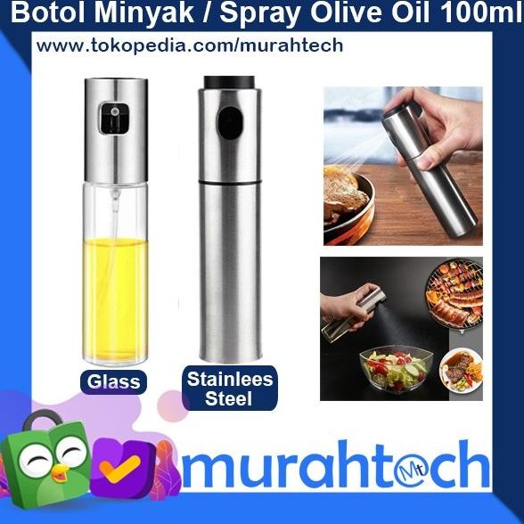 

botol minyak spray pump olive oil bbq goreng cuka kecap asin 100ml termurah