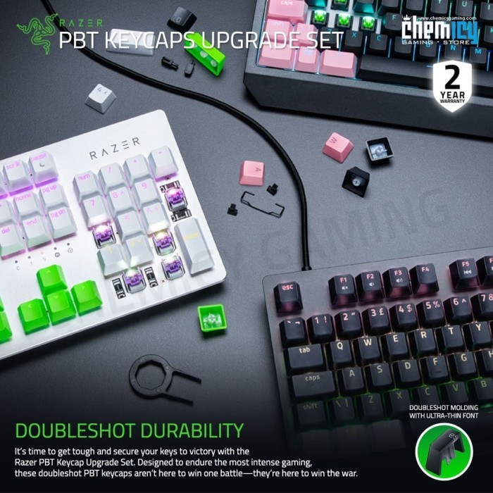 Razer Double Shot Pbt Keycaps Upgrade Set For Mechanical Keyboard