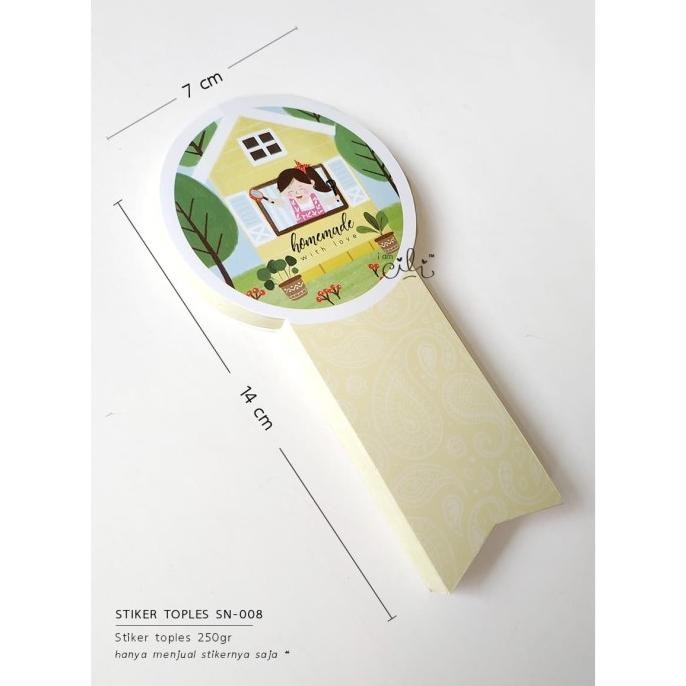 

{{{{}}] (SN08) stiker homemade with love untuk toples 250gr/350gr (uk 7x14cm)