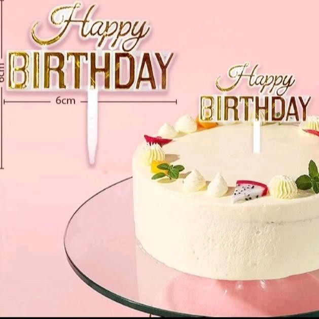 Silahkan Order] Topper Happy Birthday Mini Muffin Topper Happy Birthday Mini