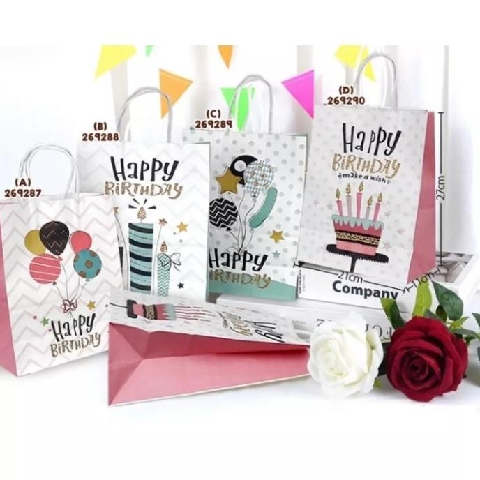 Ready...Ready...Ready...] PAPERBAG KERTAS HAPPY BIRTHDAY ULTAH TAS GOODIE BAG ULTAH