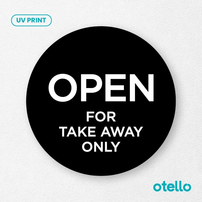 

Open for Take Away Only Signage Acrylic Sign Board Akrilik Restoran