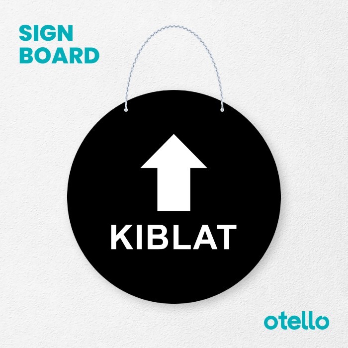 Signage Kiblat Signage Board Acrylic Papan Gantung Akrilik