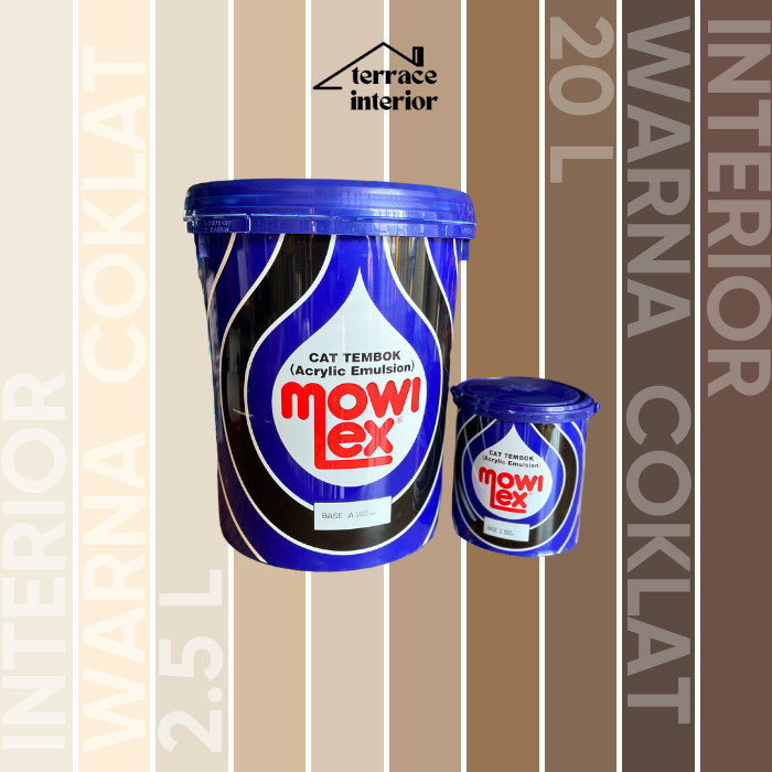 New Cat Tembok Mowilex Emulsion Warna Coklat 2.5 L Best Seller