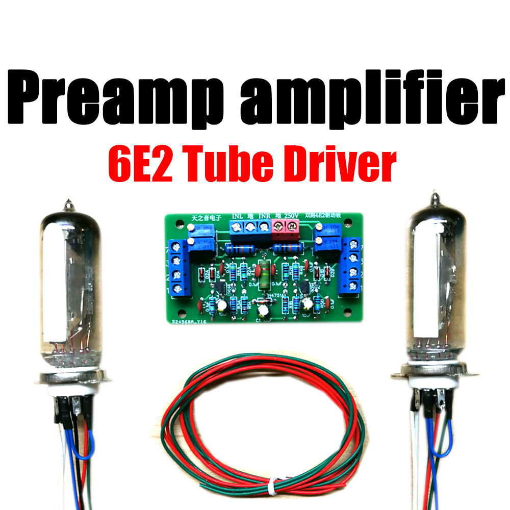 HWG dual-channel 6E2 tube Cat Eye driver board kit DIY fluorescent tube POWER amplifier, volume leve