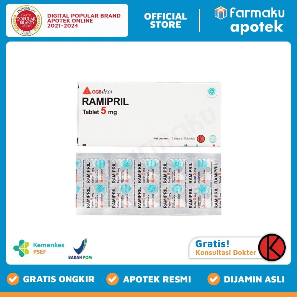 Ramipril 5 mg Dexa  Strip 10 tablet - KGS