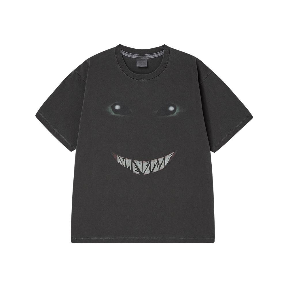 [ADLV] Alien Monster Pigment Short Sleeve T-Shirt Charcoal - Kaos Oversized Fit Unisex acme de la vi