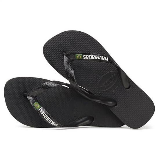 Sale Havaianas Brasil Logo 1069-Black/Black - Sandal Pria