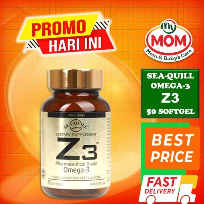 [BPOM] Sea-Quill Z3 Omega 3 50s /Seaquill / Vitamin Kolesterol Jantung
