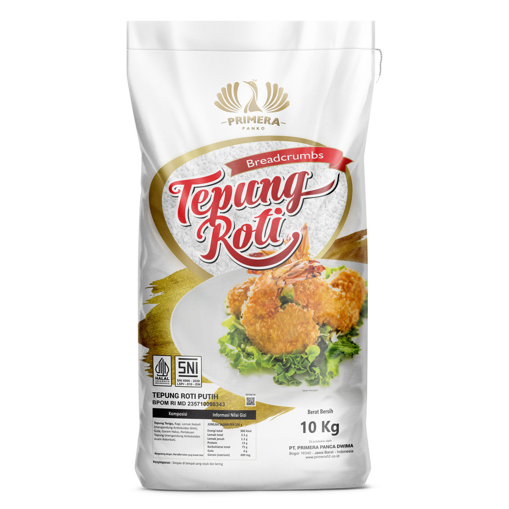 

BARANG TERLARIS Tepung Roti Primera Panko White 10Kg