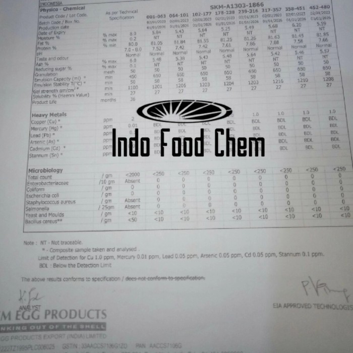 

BARANG TERLARIS Egg Albumen Powder - Tepung Putih Telur Repack 500gr