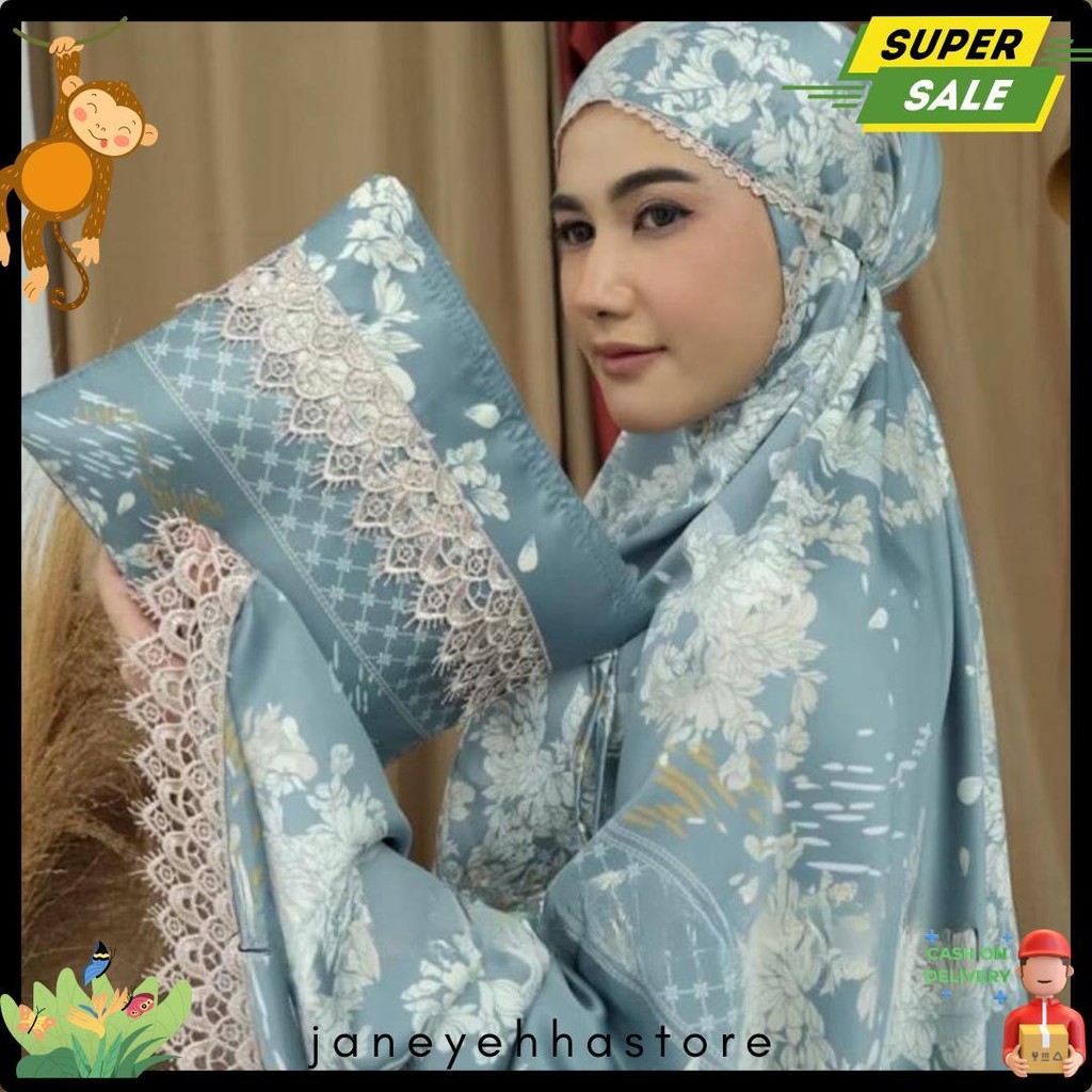 Mukena Dewasa Mukenah Amara 2 In 1 Satin Renda Maxmara Mukena Lebaran Satin Silk Motif Premium Laser