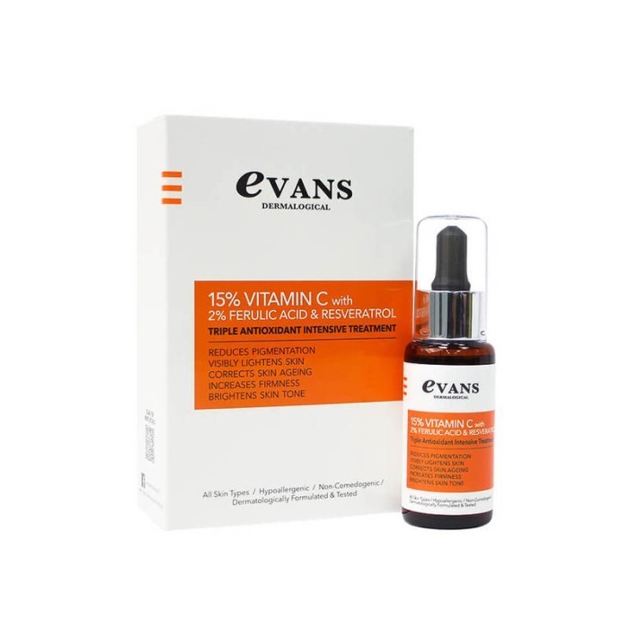 Evans Dermalogical 15% Vitamin C Serum with 2% Ferulic Acid 30ml