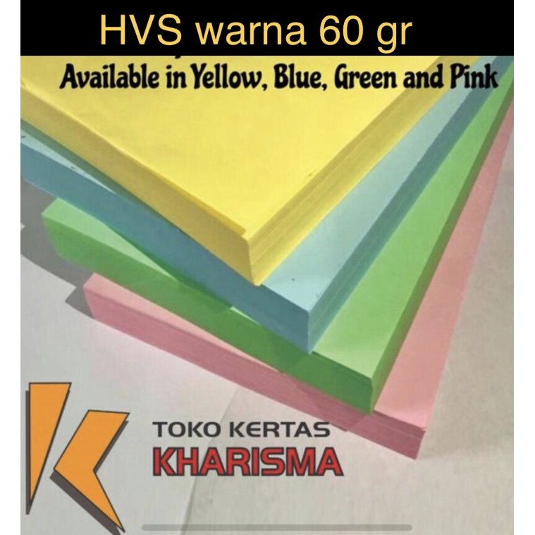 

Termurah! HVS WARNA 60 Gram