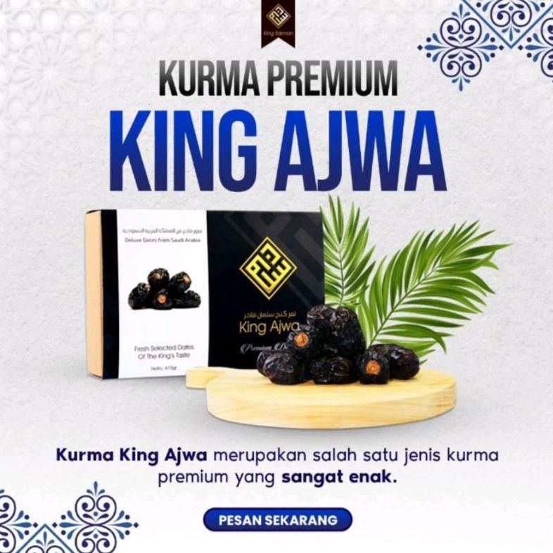 

Kurma King Ajwa Premium KING SALMAN @415 gr , ASLI MADINAH. ( Toko Kurma Palestina )