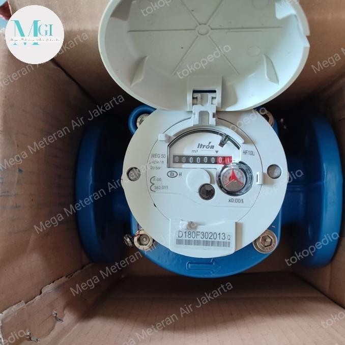Water Meter Itron 2 Inch Dn 50Mm/Meteran Air Itron Kepala Putih