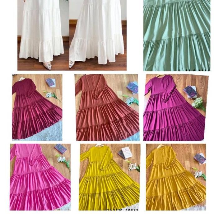 GAMIS PREMIUM RAYON TWILL Dress Muslim Wanita Fit polos susun canda Katun Terlaris