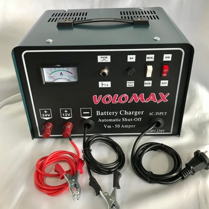 CHARGER ACCU/AKI 20AH-400AH VOLOMAX 50A(12V/24V) VM50