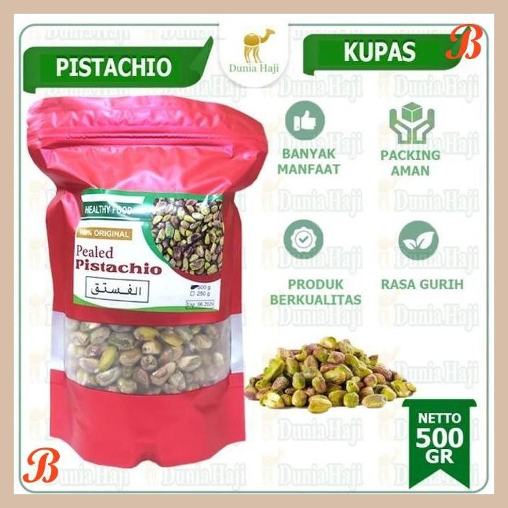 

| DH | KACANG ARAB PISTACHIO KUPAS ROASTED PISTACIO FUSTUK MATANG TANPA KULIT CANGKANG PANGGANG ORIGINAL