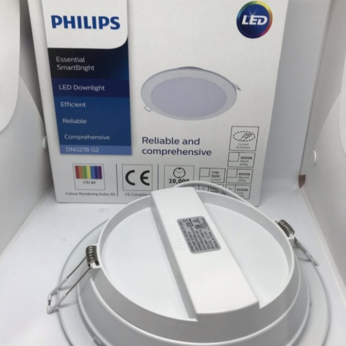 lampu downlight led panel philips DN027B G2 17w philips 3000k